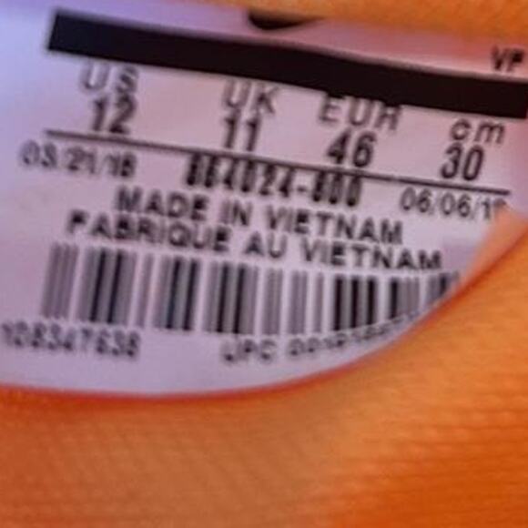 Nike -SF Air Force 1 High Laser -Sneakers -Yellow Black -Men's - 12 - 864024-800 - Picture 9 of 9